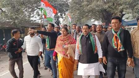 বাংলা ভাগের প্রতিবাদে বিক্ষোভ মিছিল তৃনমূলের