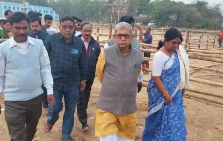 অভিষেকের জনসভার আগে মাঠ পরিদর্শন