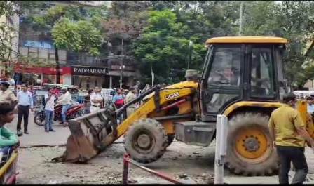 রোড দখলমুক্ত অভিযান শিলিগুড়ি পুরনিগমের