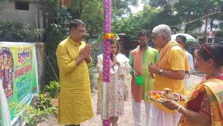 খুঁটি পূজার মাধ্যমে শারদ উৎসবের সূচনা