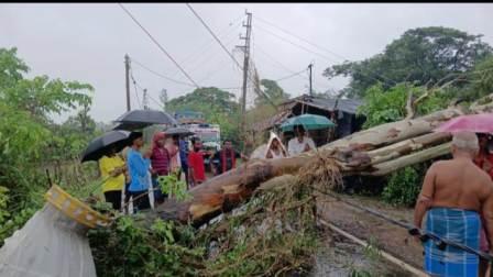 রেমালের তান্ডবে বিধ্বস্ত  সন্দেশখালি 