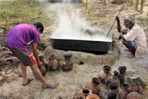 নলেন গুড় তৈরী